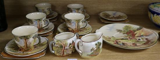 A Doulton Series ware part tea set